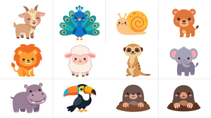 Cute cartoon animals collection © katok