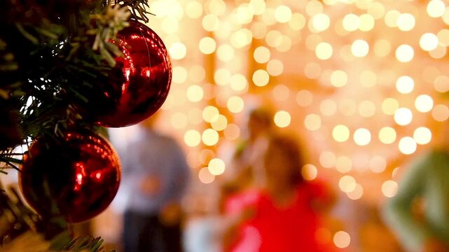 Close-up of New Year and Christmas decorations in an old village house.