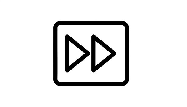 Black and white play button icon design.