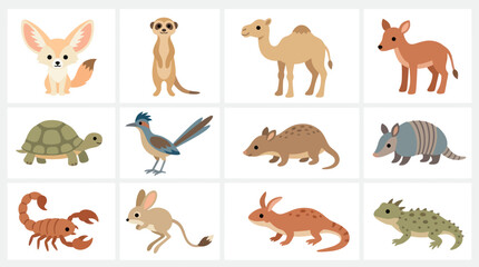 Desert wildlife collection © Kastara