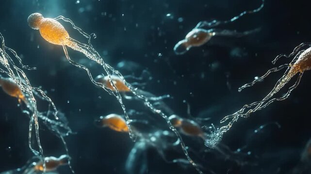 selective focus sperm swimming through female reproductive tract using tail propulsion mechanism