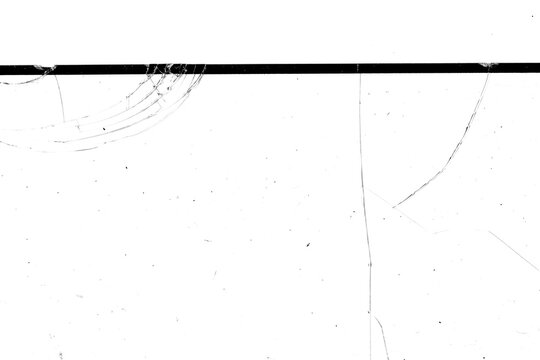 Cracked Phone Screen Protector Overlay PNG Isolated on Transparent Background