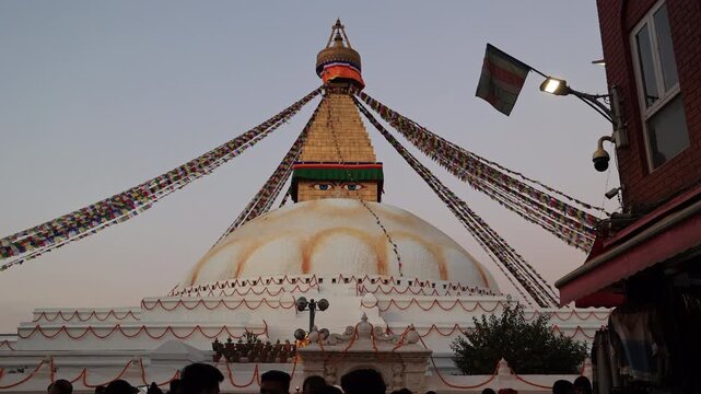 one of the most visited temples in nepal. swayambhunath temple.