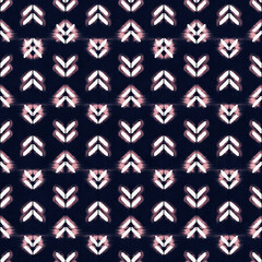 Fototapeta premium Seamless stitched arrow-head chevron resi — tileable black, charcoal, grey repeating surface pattern for stationery, home decor and wallpaper, modern minimalist background design