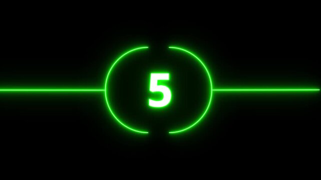 Ten second Countdown timer from 10 to 0 seconds real time.Vintage universal film leader countdown animation on transparent background.