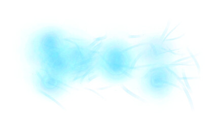 Cyan abstract nebula pattern with isolated on transparent background © Sohel