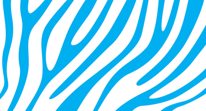 Blue and White Zebra Striped Pattern