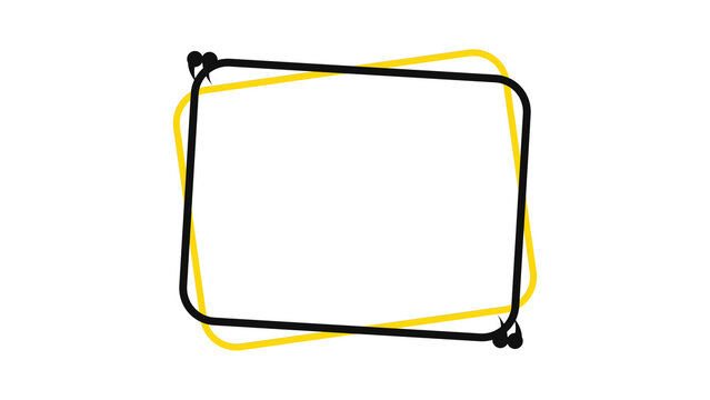 Yellow and black speech bubble isolated on transparent background