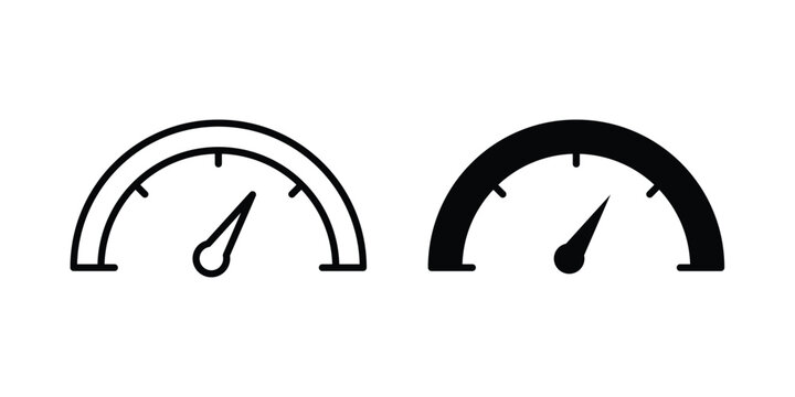 gauge meter icon minimal illustration set