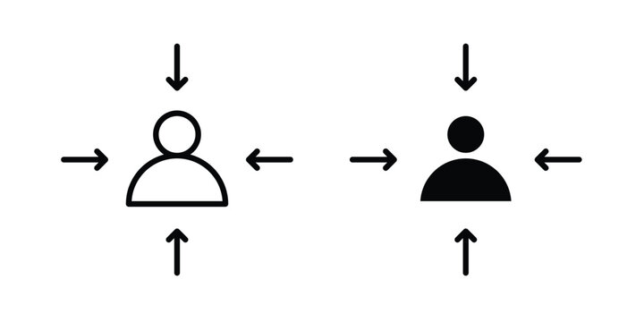 Customer centricity icon minimal illustration set