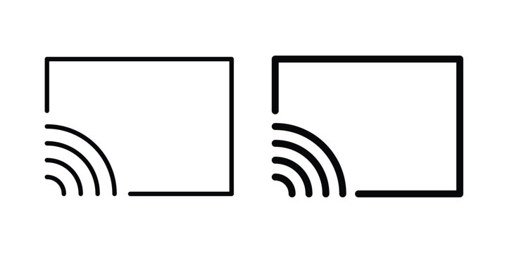Screencast icon minimal illustration set