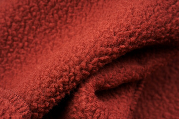Texture of fleece fabric and its inner or back side, background or backing. Clothing, sewing. Faux fur. Background with fur structure.  © stas_malyarevsky