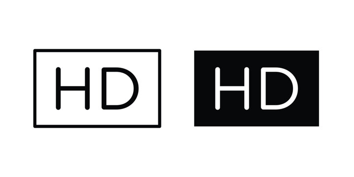 High definition icon minimal illustration set