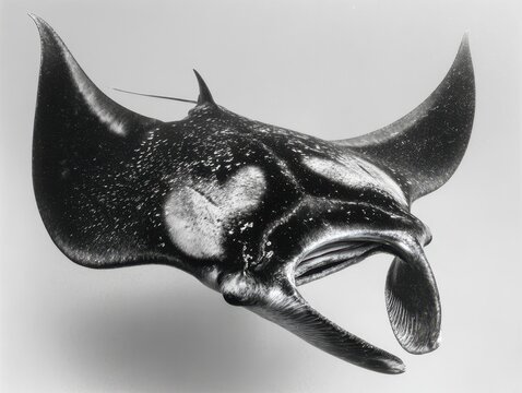 Manta ray swimming underwater