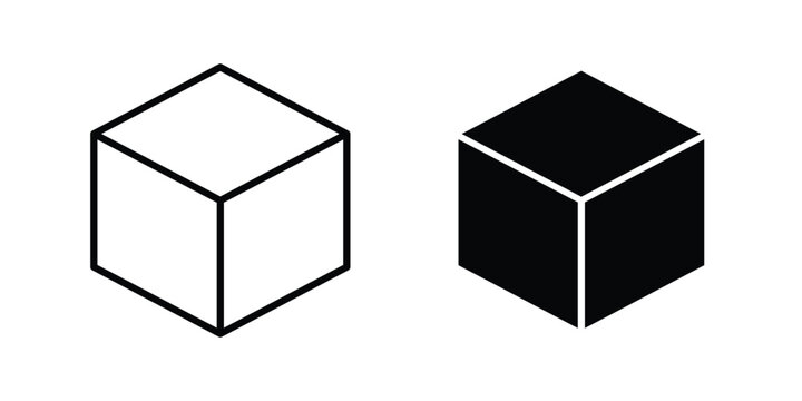 Cube icon editable pictograms collection