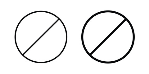 Fototapeta premium Blocked icon editable pictograms collection