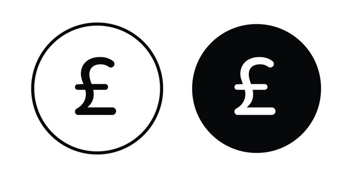 Pound icon editable pictograms collection