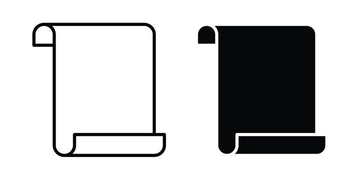 Scroll icon editable pictograms collection