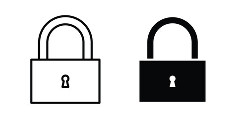 Lock icon editable pictograms collection © Rajes