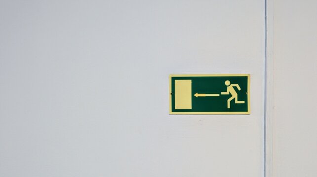 emergency exit sign on a wall