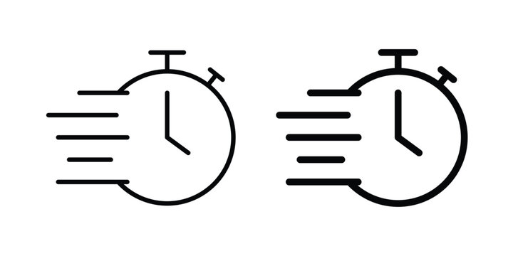 Time fast icon editable pictograms collection