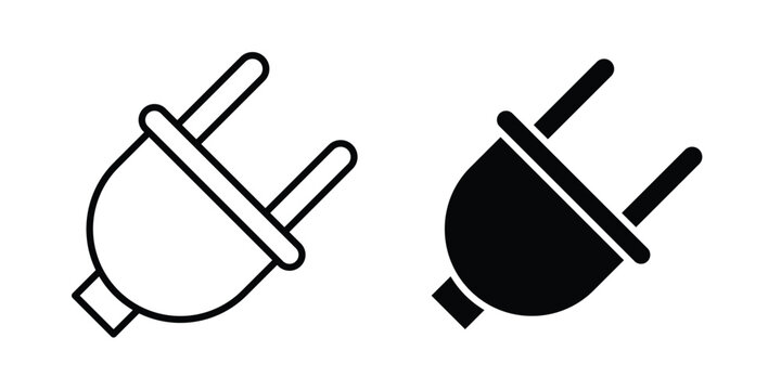 Power plug icon editable pictograms collection