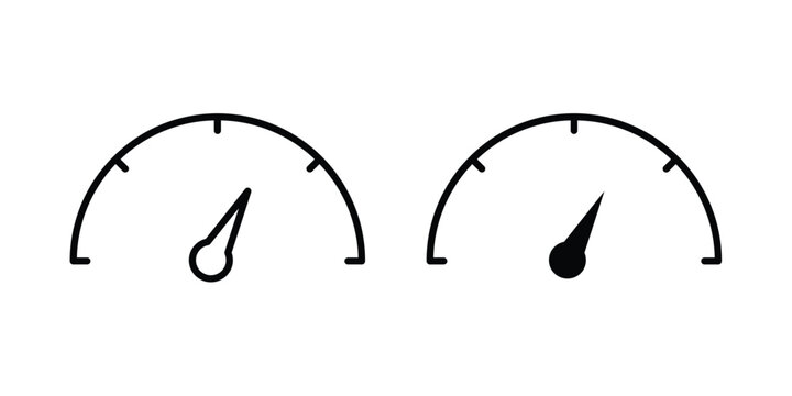 Speedometer icon editable pictograms collection