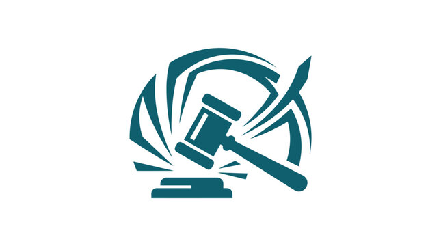 Gavel Icon Justice Law Symbol.