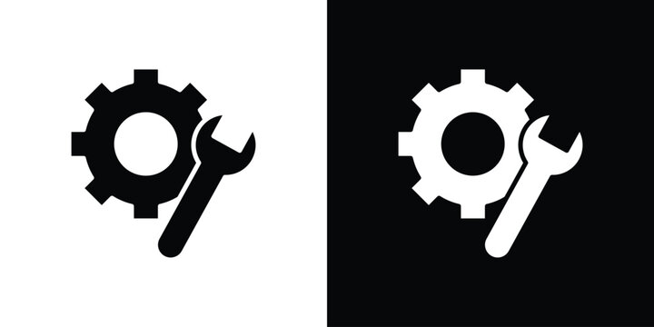 Maintenance icon outline logo group