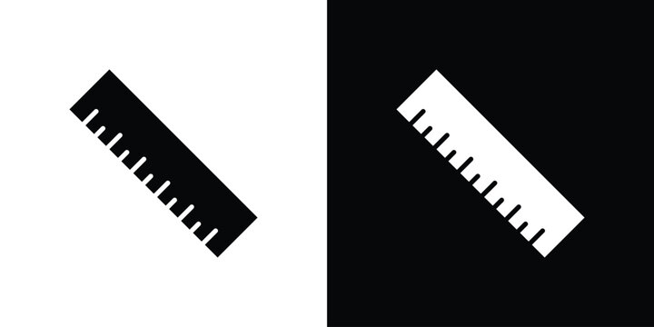 Ruler icon outline logo group