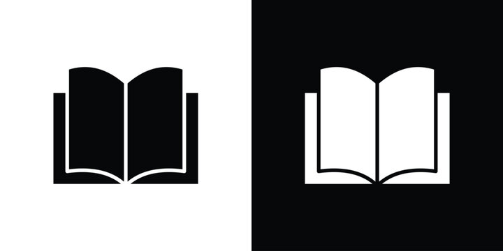 open book icon outline logo group