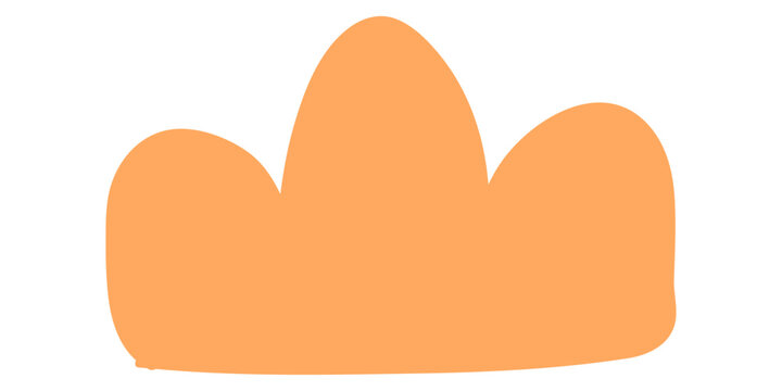 Abstract Organic Shape Collection 127 - Orange Cloud Bumpy Hill Blob Vector