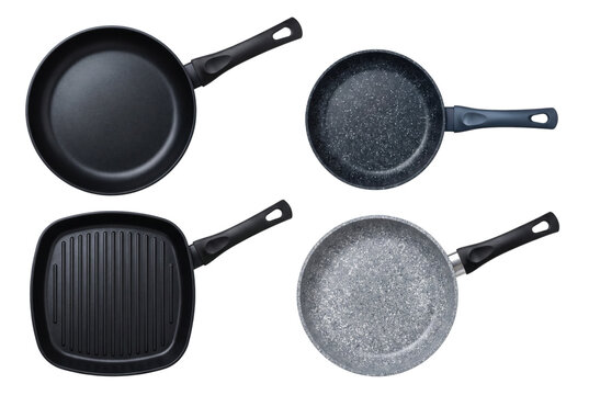 Assorted Nonstick Skillets and Grill Pan for Professional Cooking
