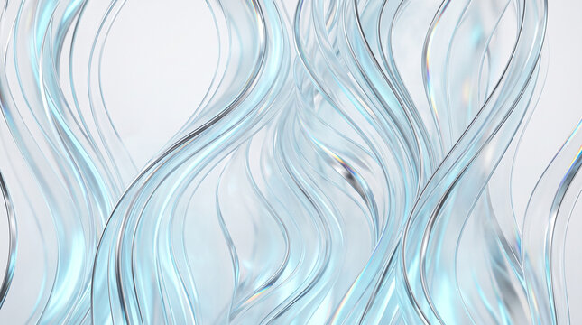 Abstract Flowing Glass Ribbons Liquid Motion Design