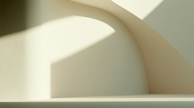 Minimalist White Architectural Niche with Soft Natural Light