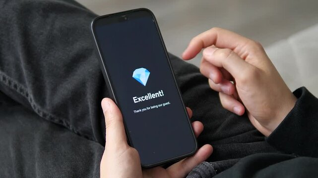 Phone screens with appreciation message for guests. Great for hospitality industry, hotel promotions, or customer service training content. Clean, professional, and welcoming.