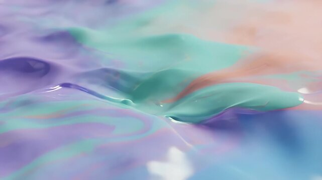 Abstract Pastel Gradient Fluid Wave Motion Background
