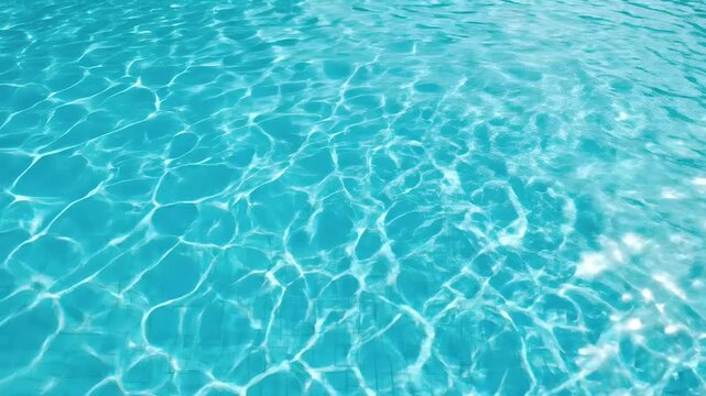 Photorealistic abstract view of luxury swimming pool water filling the entire frame