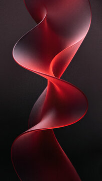 Abstract red glassmorphism background with grainy translucent liquid waves vertical composition perfect for minimal mobile device luxury tech device wallpapers.
