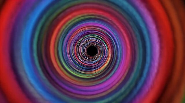 Colorful Hypnotic Spiral Tunnel Animation