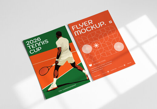 2 Sided Vertical Flyer Poster Paper Mockup