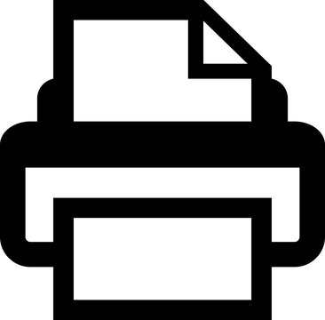 Minimalist printer icon with paper stack isolated on transparent background PNG