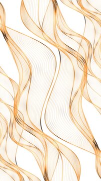 Elegant gold flowing lines background delicate waves, airy white layout, graceful abstract movement. premium branding videos, ceremony intros, beauty promos, luxury slides, and artistic overlays.