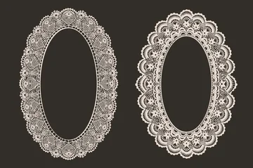 Round White Lace Paper Doily Vector Illustration  © chikovnaya