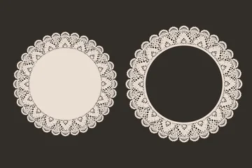 Round White Lace Paper Doily Vector Illustration  © chikovnaya