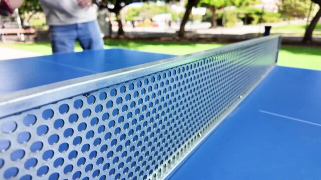 Ping pong ball during table tennis game