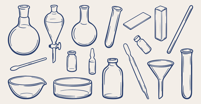 chemical laboratory glassware seamless pattern, science lab test tube background, chemistry flask beaker texture, scientific experiment equipment vector, medical laboratory glass wallpaper, lab beaker