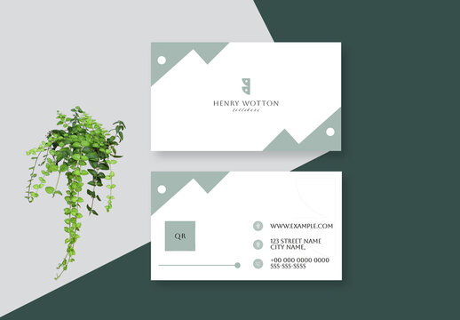 Minimalist Geometric Business Card Design