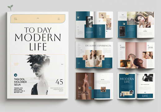 Modern Life Fashion Magazine Design Layout