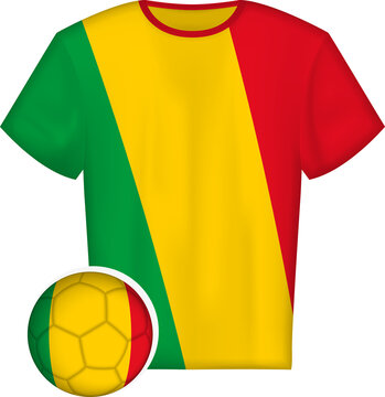 Malian Flag Soccer Jersey and Ball